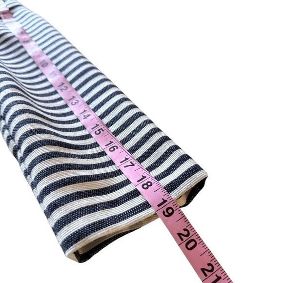 BCNU Nordstrom Navy White Striped Open Front Blazer Jacket Size Small Nautical - Picture 9 of 9